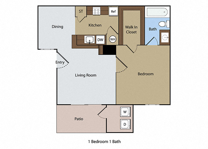 1 Bedroom 1 Bath