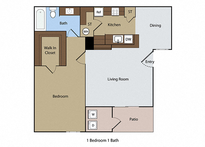 1 Bedroom 1 Bath