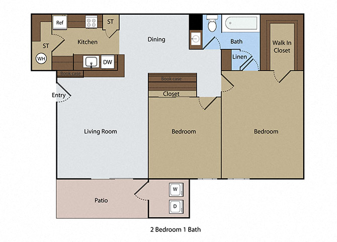 2 Bedroom 1 Bath