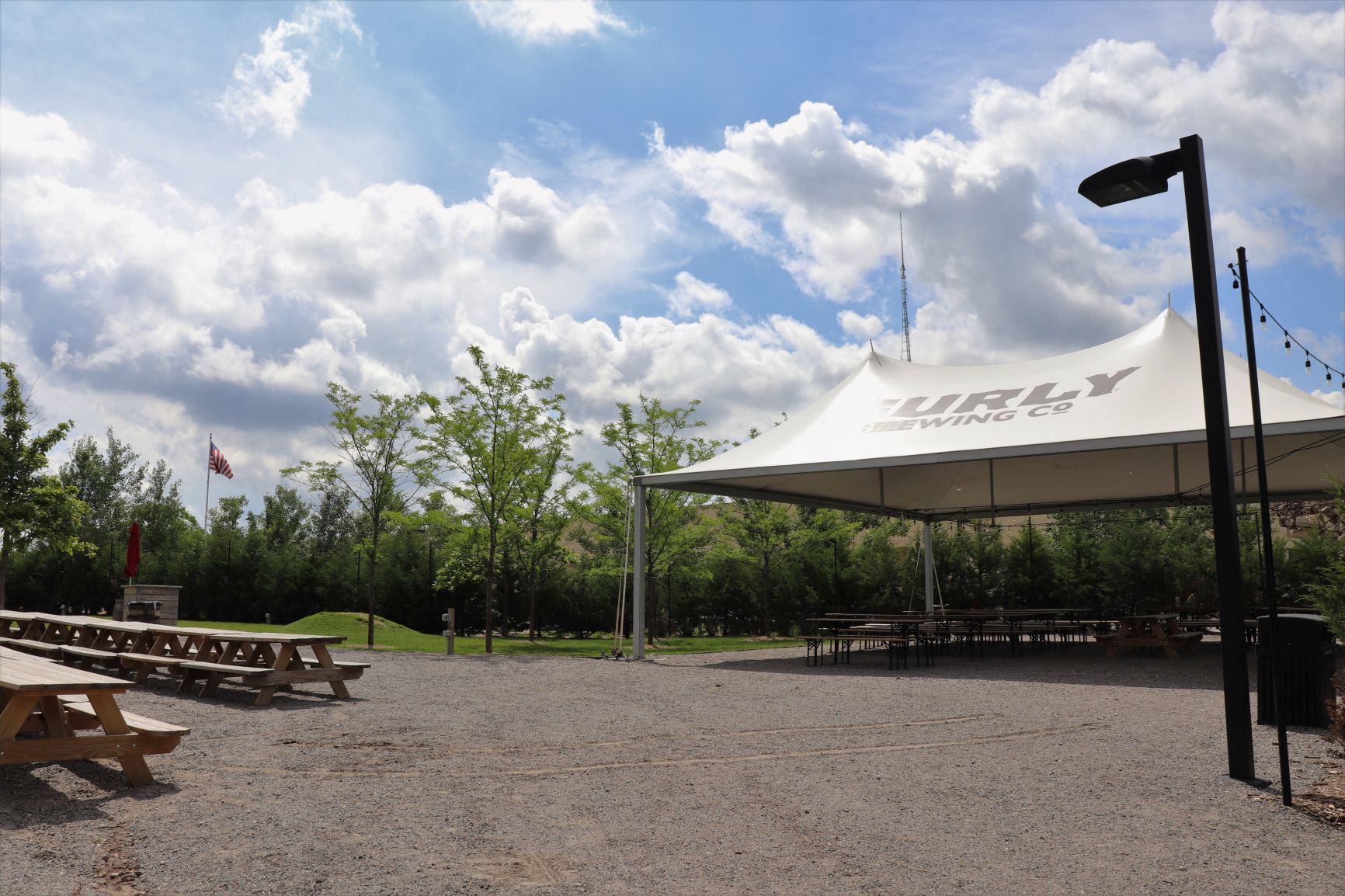 Tent on Patio of Surly Brewery
