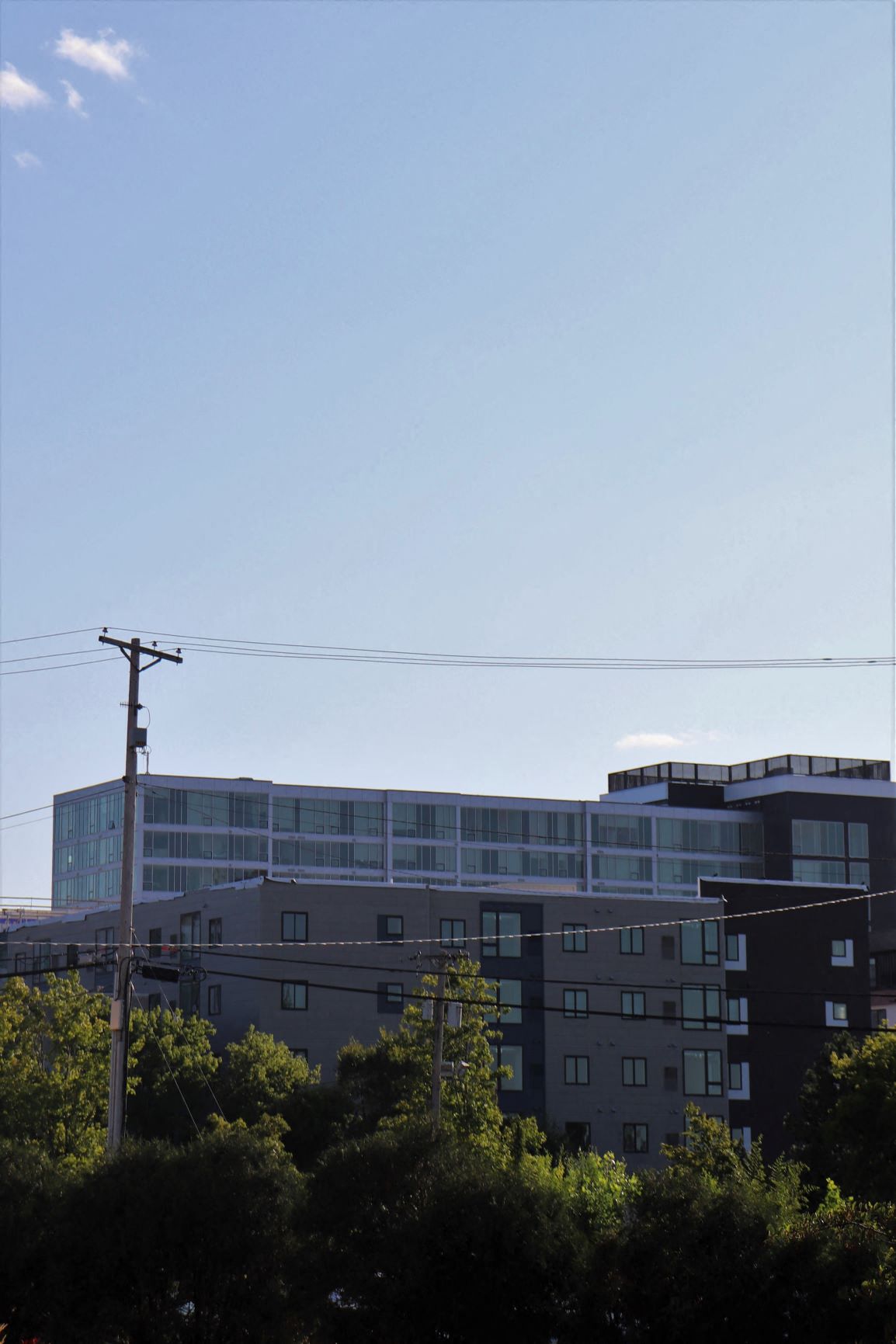 View of The Louis from Surly Brewery