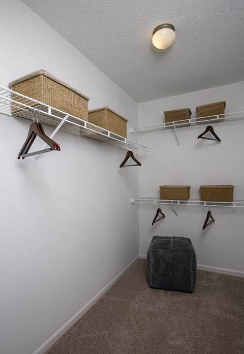 Indianapolis The Lakes Apartments spacious walk-in closet