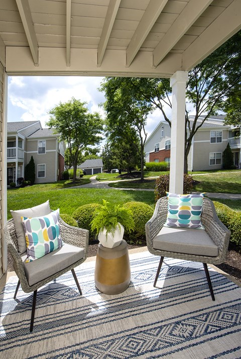 Indianapolis The Lakes Apartments covered patio