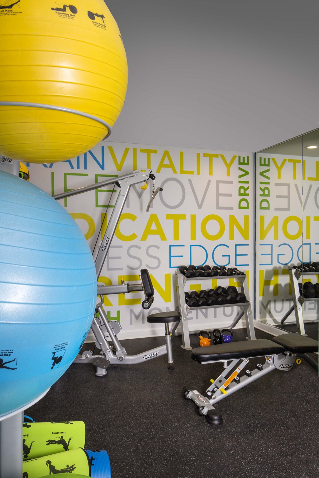 Indianapolis The Lakes Apartments fitness center with strength equipment