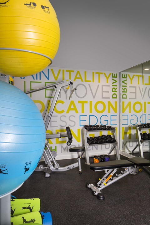 Indianapolis The Lakes Apartments fitness center with strength equipment