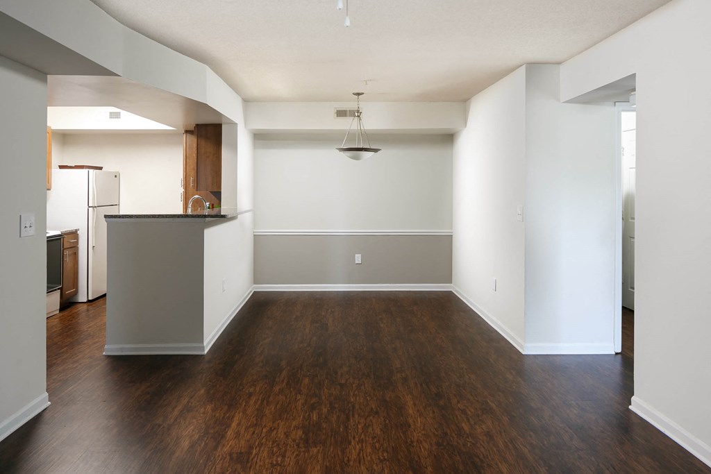 Indianapolis The Lakes Apartments living area with luxury plank flooring