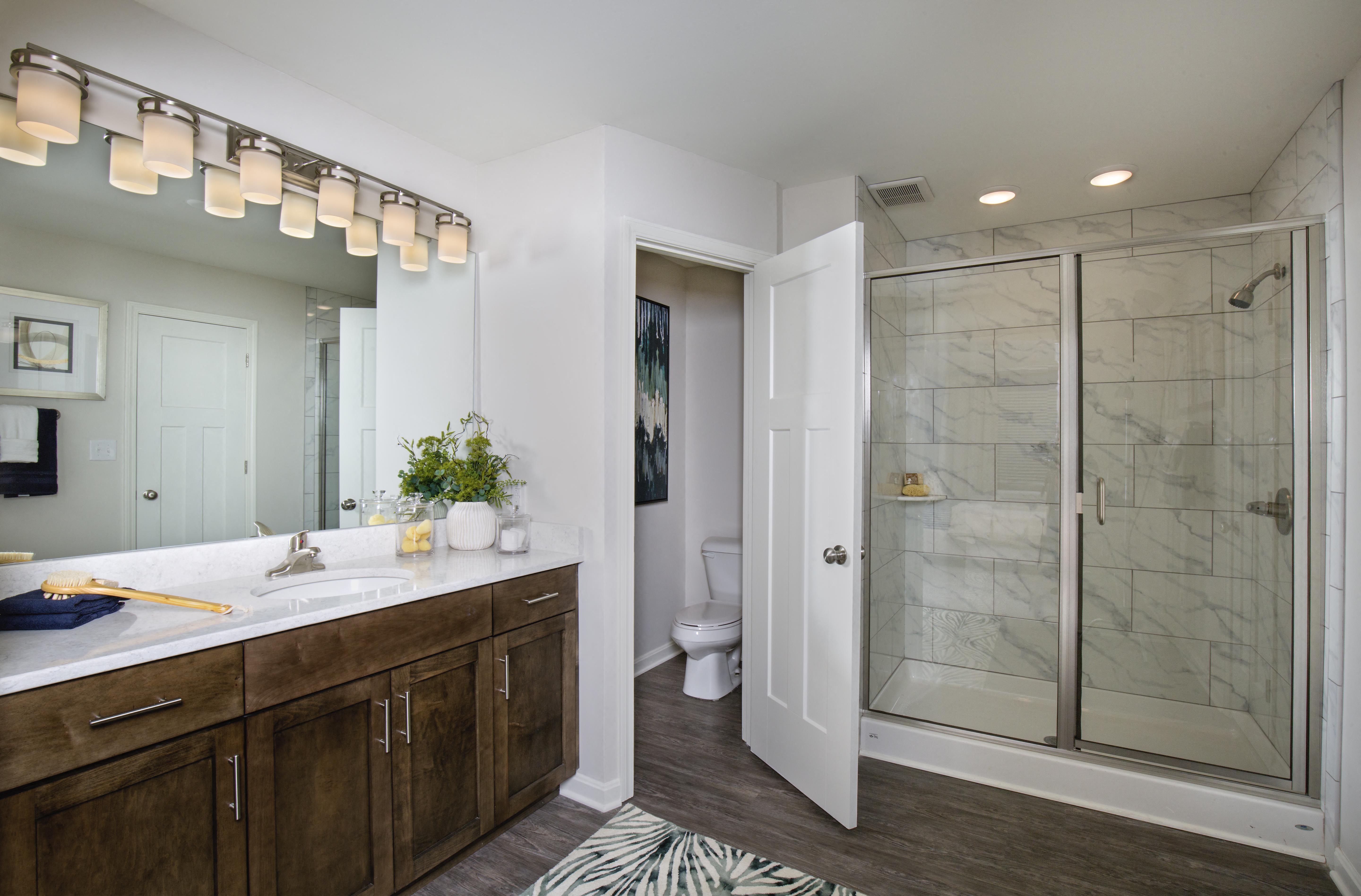 The Willows Apartments Louisville primary bathroom with walk-in shower