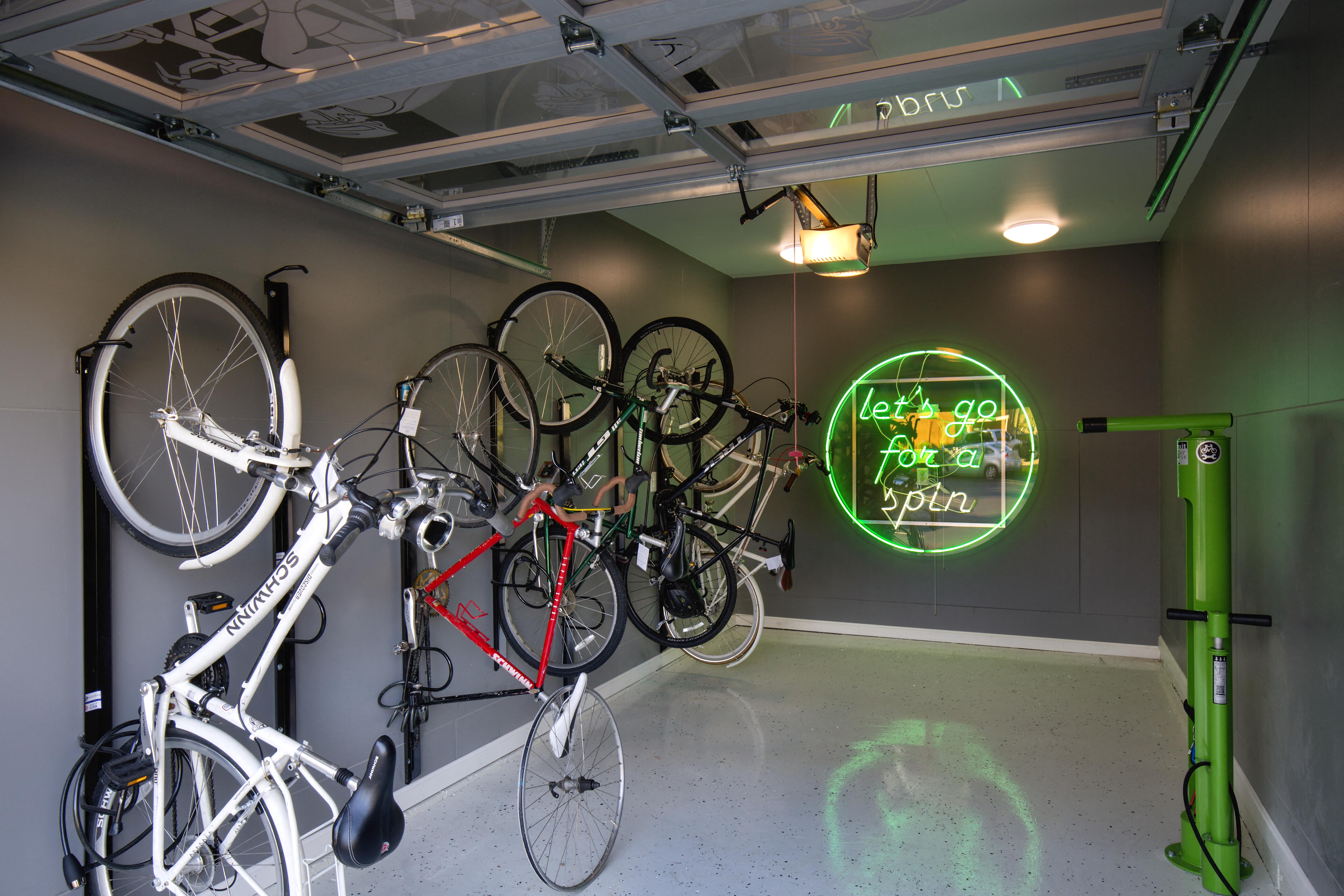 The Willows Apartments Louisville bike storage and repair station