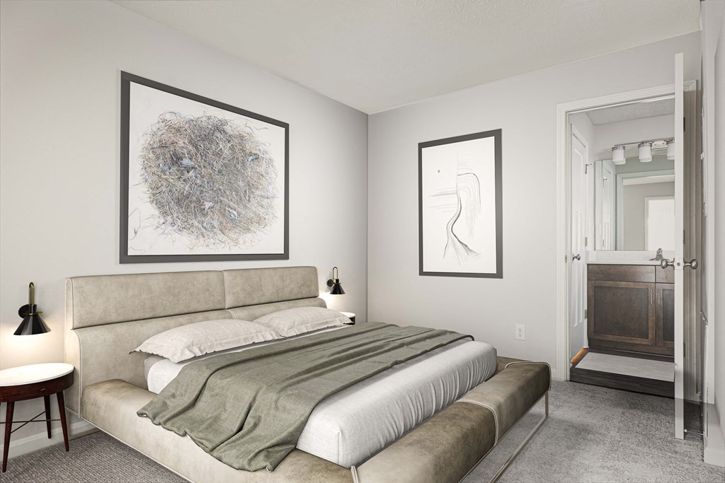 The Willows Apartments Louisville modern bedroom