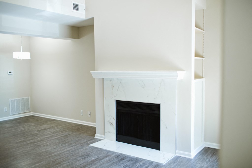 The Willows Apartments Louisville marble fireplace