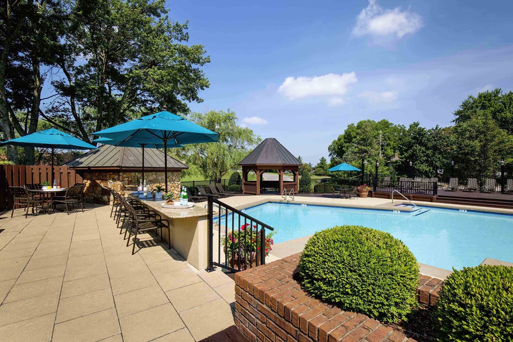 The Willows Apartments Louisville resort-style pool and expansive sundeck