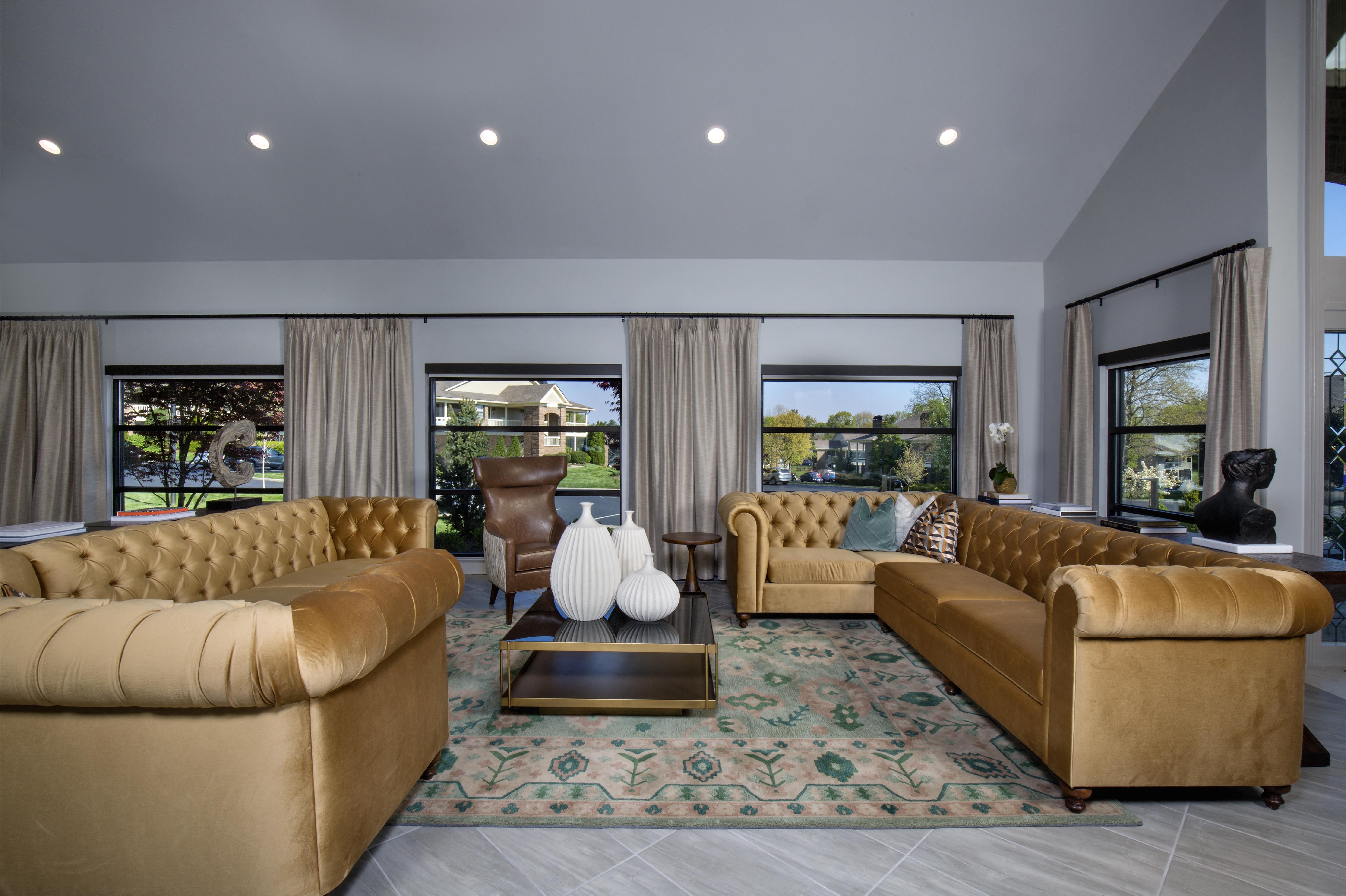 Lexington Park Place Apartments resident lounge with plush seating