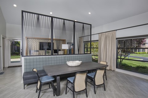 Lexington Park Place Apartments resident lounge with shared workspace