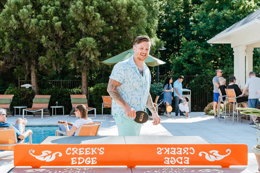 Creek's Edge Apartments Richmond Virginia poolside ping pong table
