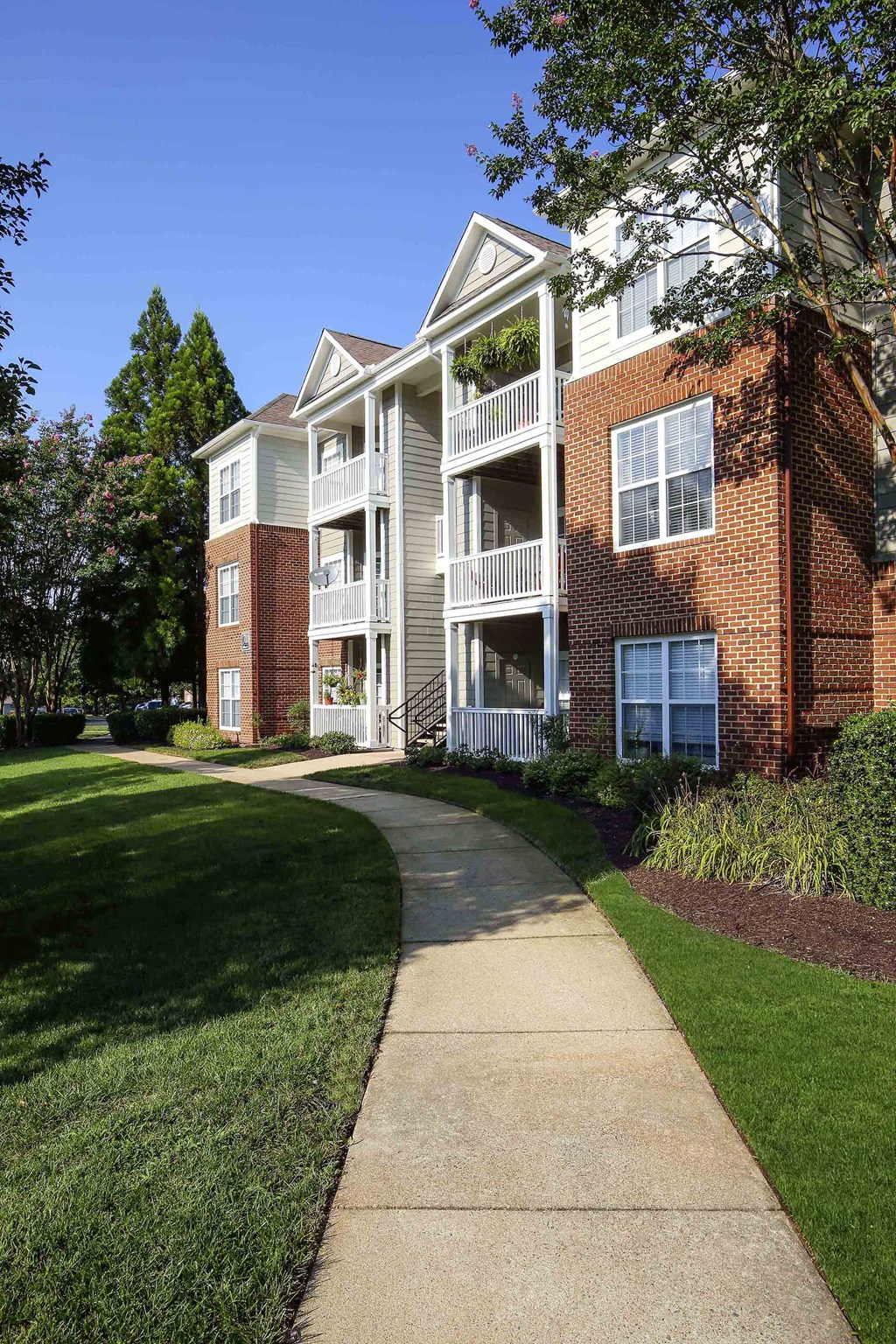 Grove Swift Creek Apartments Charming Walkways and Large Balconies