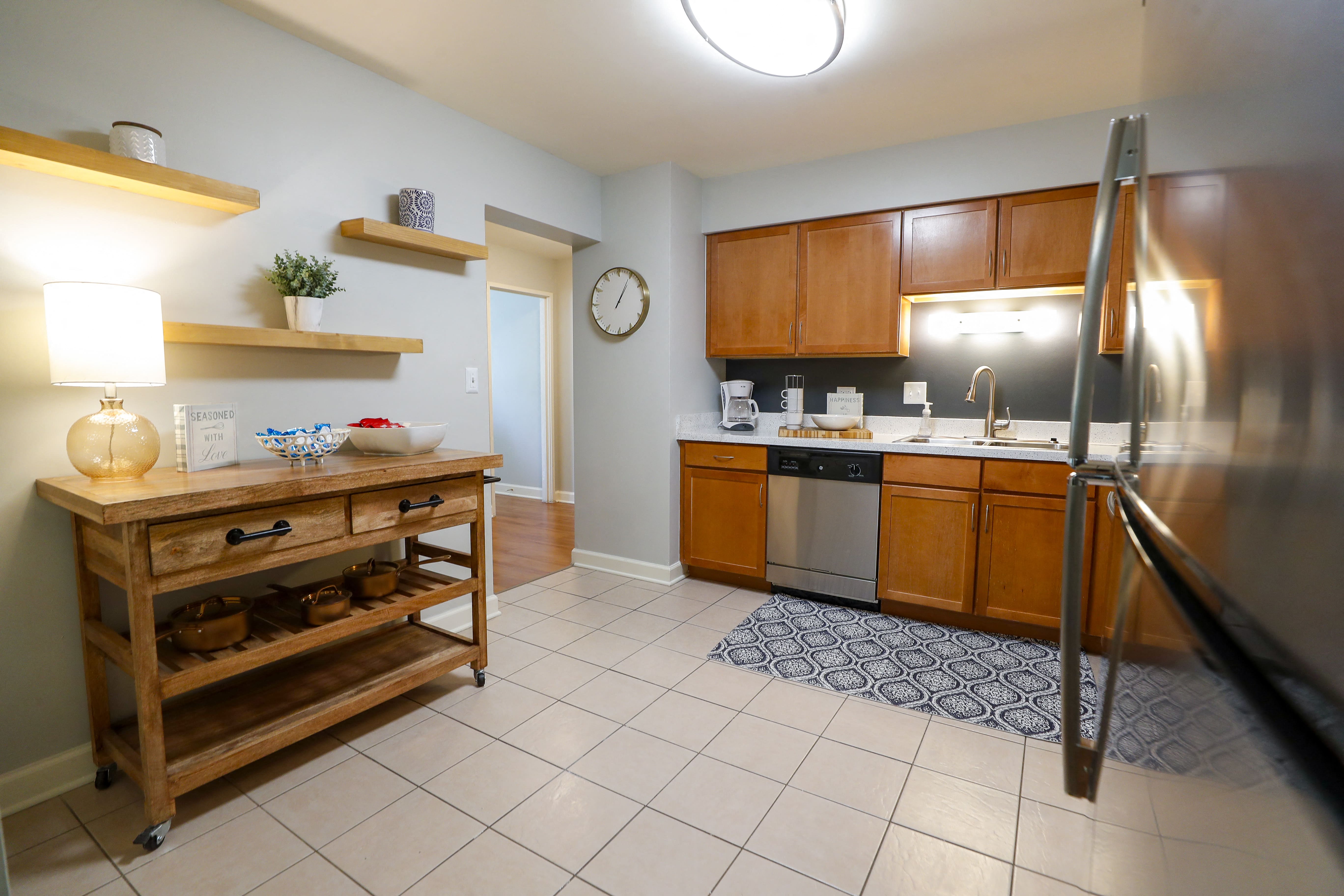 kitchen with stainless steal appliances