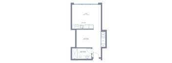Studio Floor Plan at Shirt Factory Lofts, Norwalk, CT
