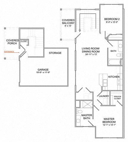 2 Bedroom/2 Bath/2nd Floor