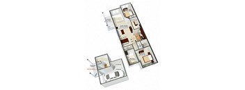 2 Bedroom/2 Bath/2nd Floor - NEW FINISHES