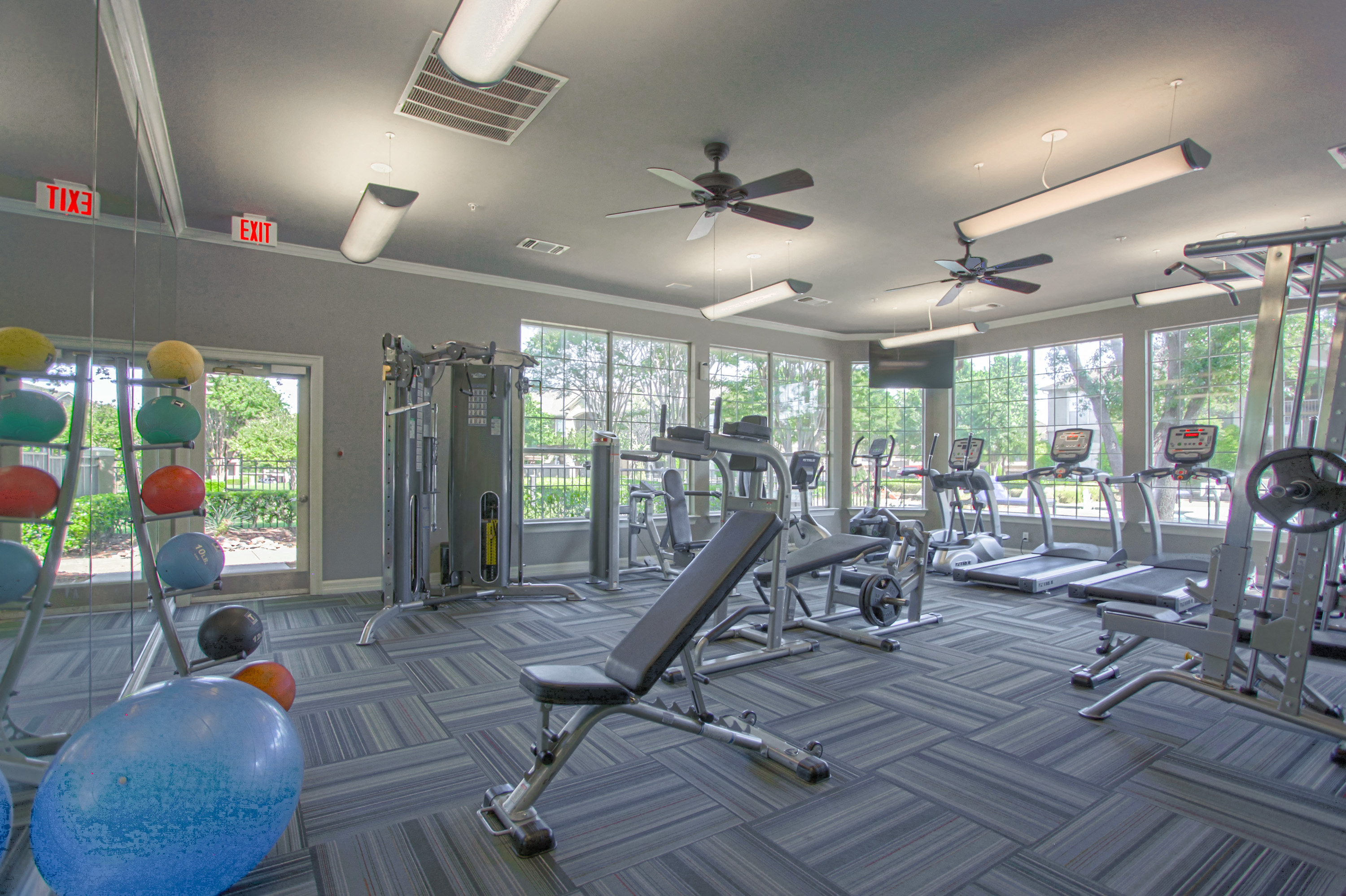 Fitness Center with Treadmills and Machines