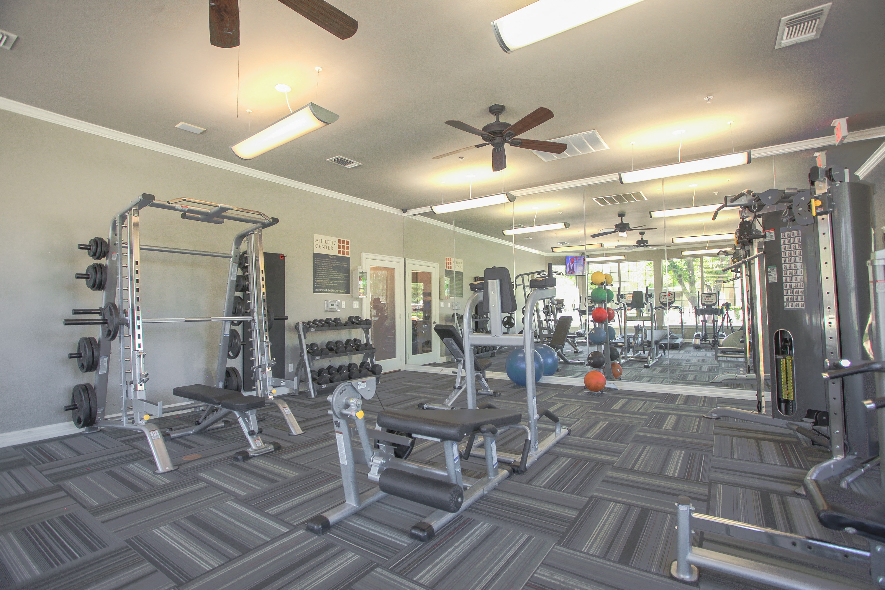 Fitness Center with Free Weights and Weight Machines