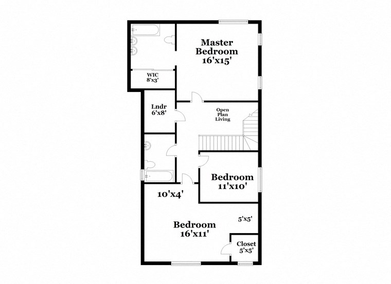 a floor plan of a house with a bedroom and a living room