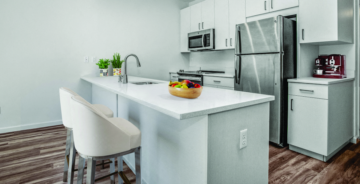 Gourmet Kitchen With Island at Echo Pond Luxury Apartments, Moriches, NY, 11955