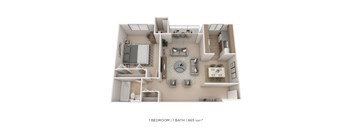 One Bedroom - 665 sqft