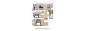 Two Bedroom-905 sqft