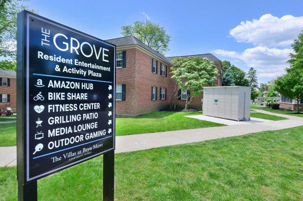 the grove residential rehabilitation and activity area sign in front of a building