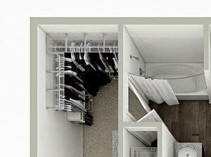floor plan of two bedroom apartment