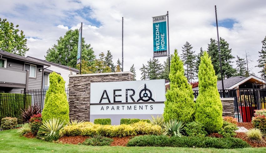 Tacoma Apartments - Aero Apartments - Sign - Photo Gallery 1