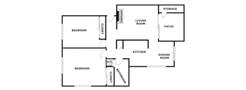 2 Bedroom Floor Plan