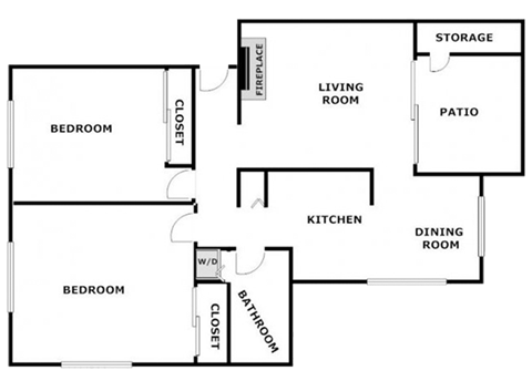 2 Bedroom Floor Plan
