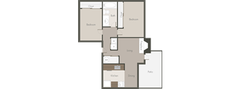 2 Bed 1 Bath_A