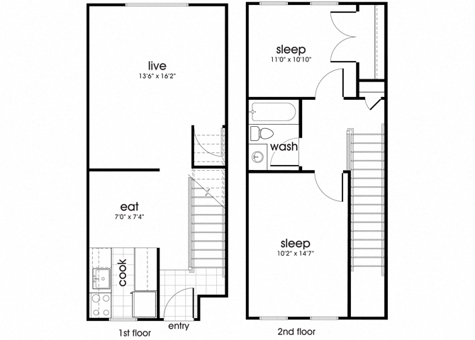 B1TH at Whispering Oaks apartment homes in Portsmouth VA