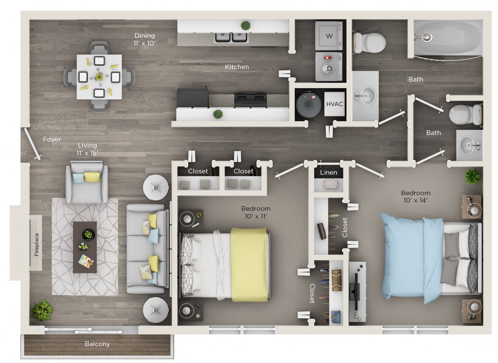 Floor Plans of Chimneys of Greenville in Taylors, SC