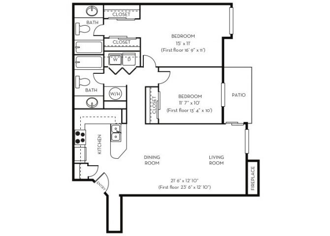 large apartment layout in co