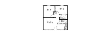 2 Bedrooms, 1 Bathroom