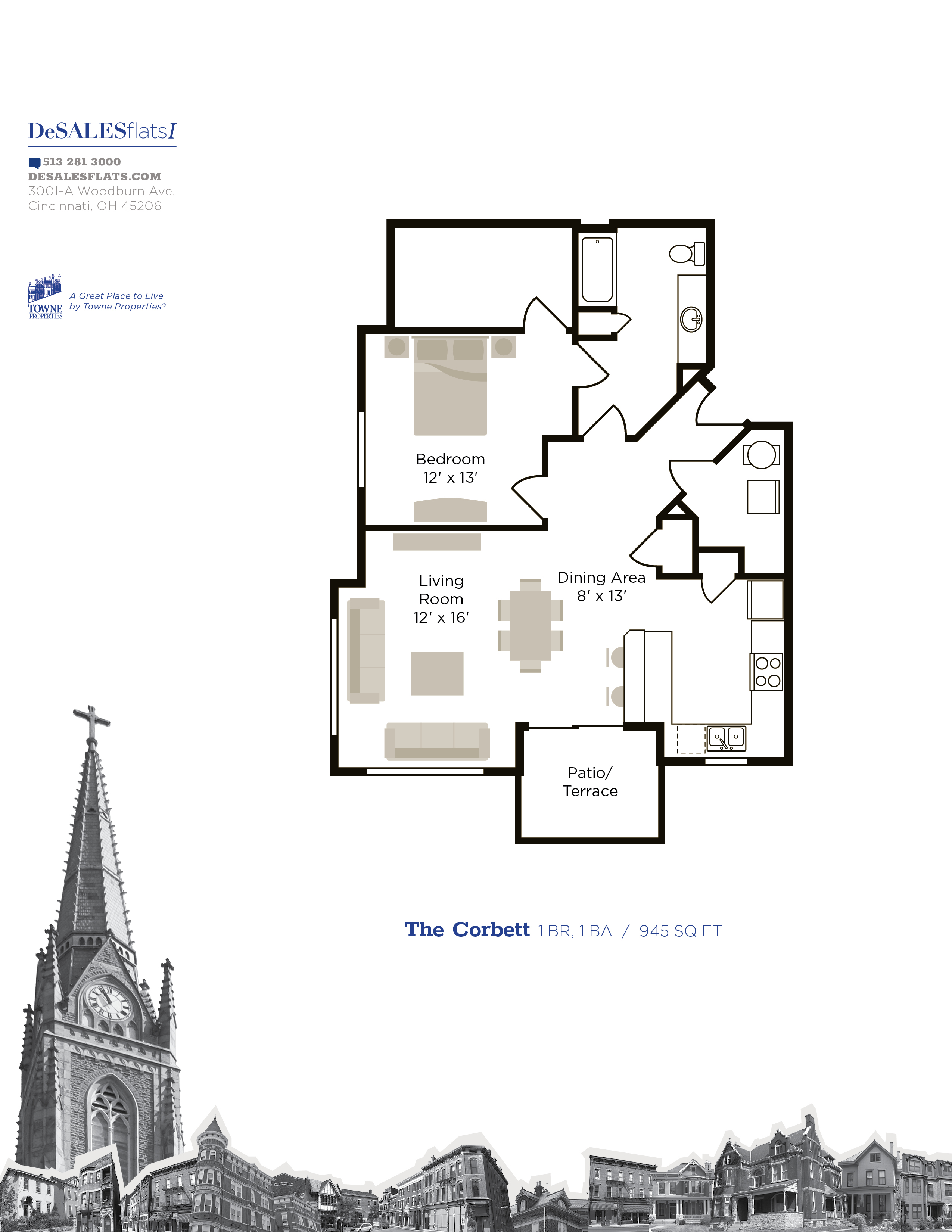 DeSales Flats Apartments DeSales Floor Plans Cincinnati
