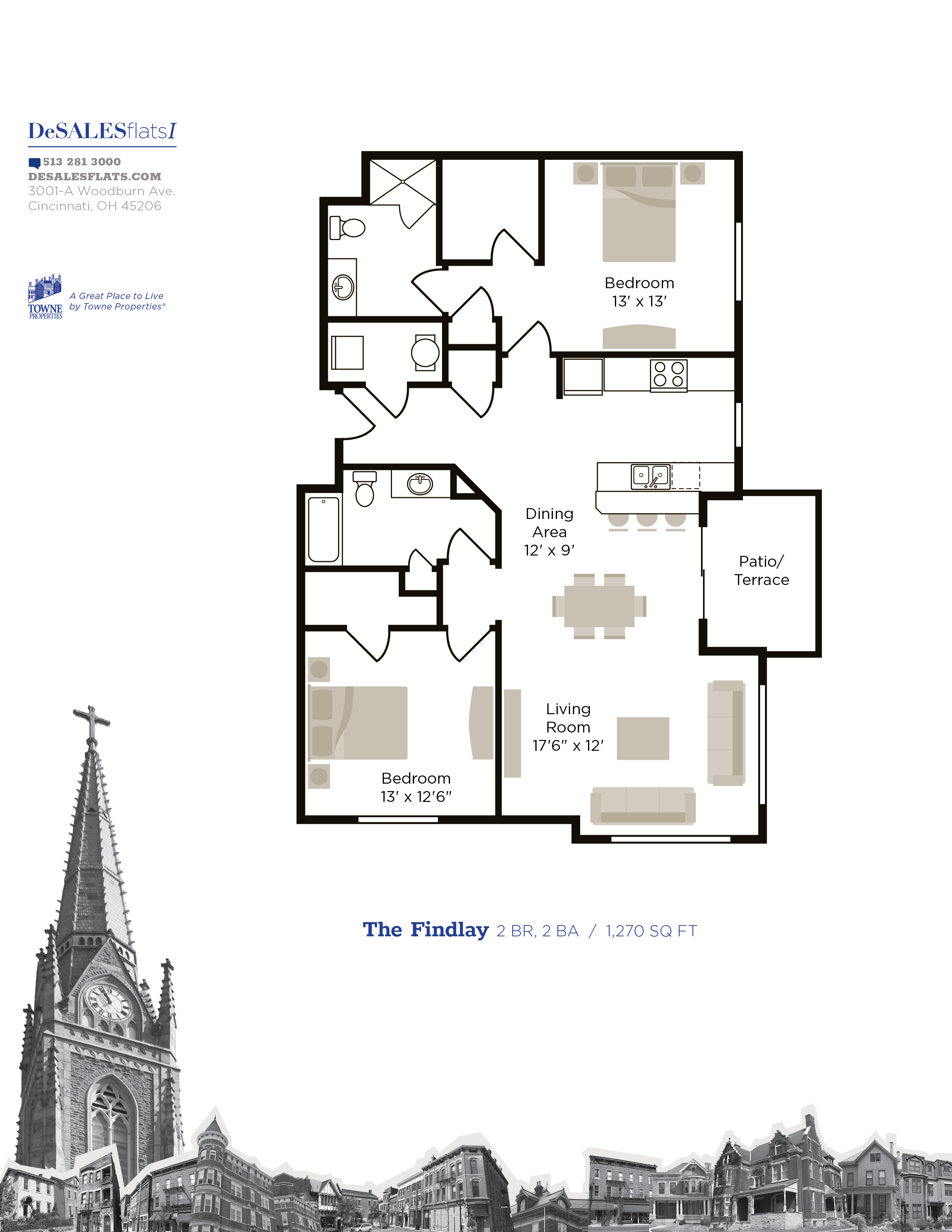 DeSales Flats Apartments DeSales Floor Plans Cincinnati