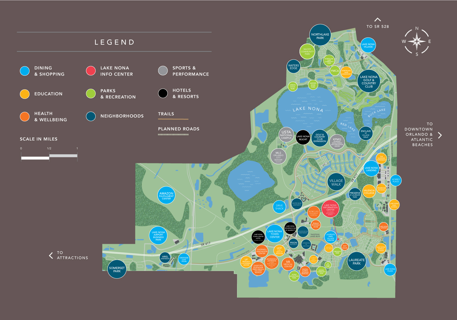 Pixon apartments in Lake Nona Community map