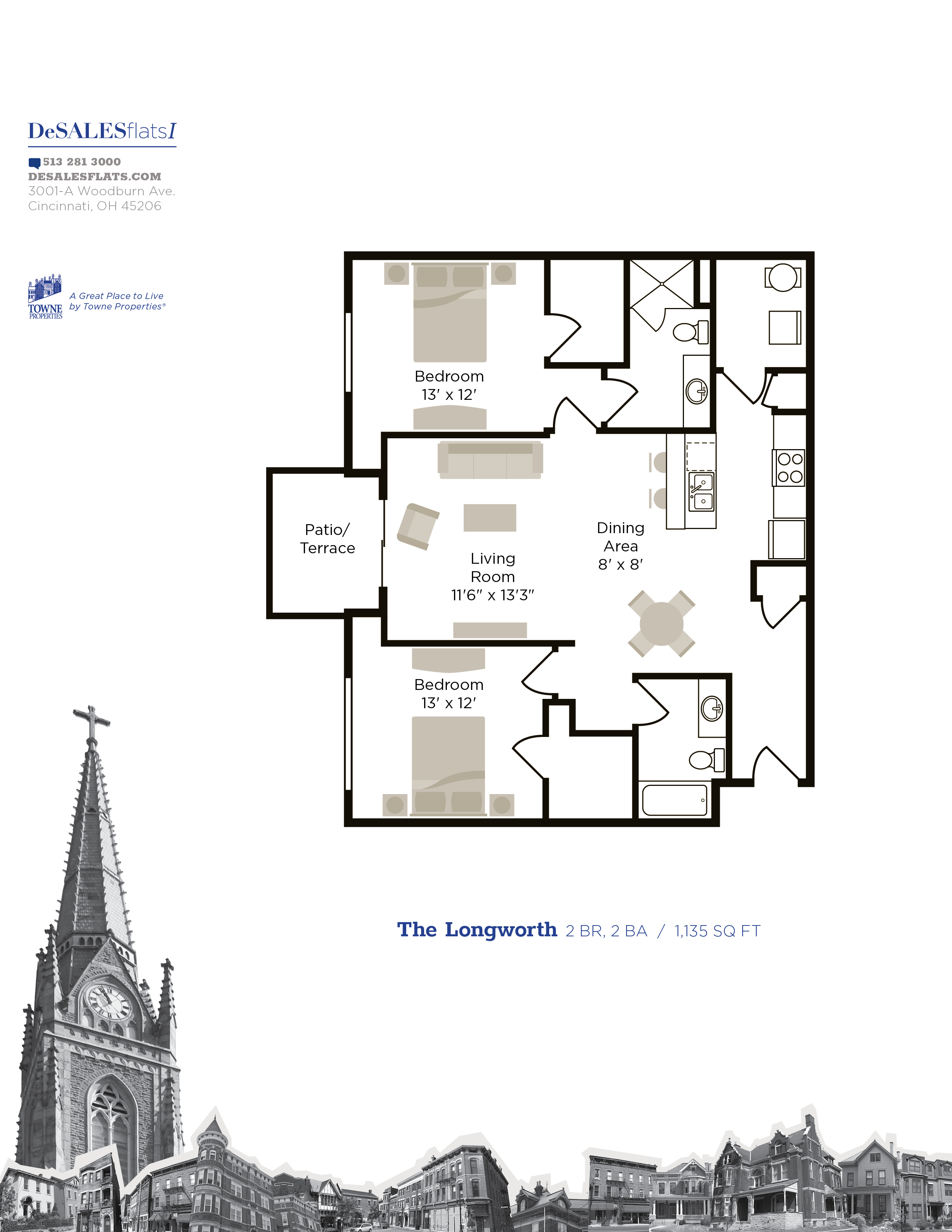 DeSales Flats Apartments DeSales Floor Plans Cincinnati